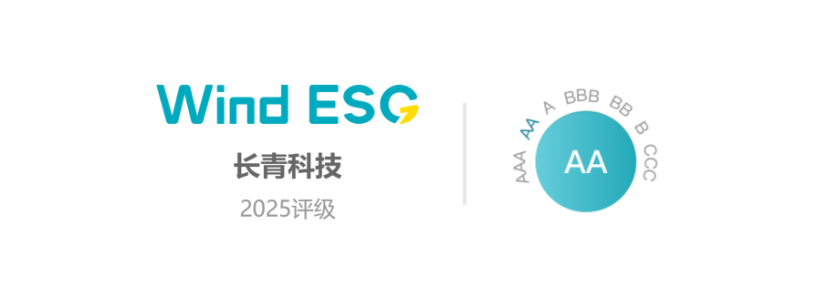 祝賀長(zhǎng)青科技榮獲“上市公司W(wǎng)ind ESG AA”評(píng)級(jí)！
